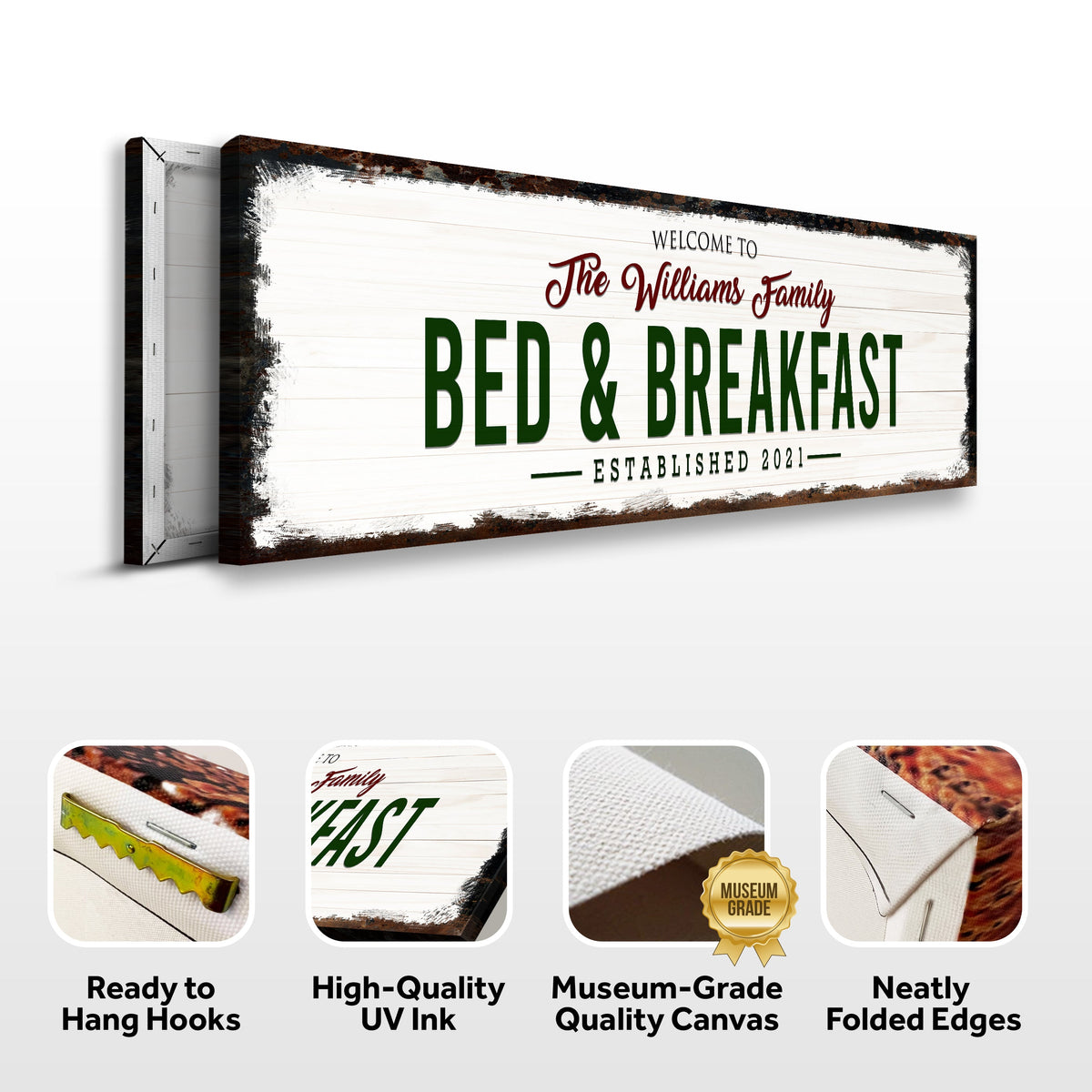 Welcome Bed And Breakfast Sign by Tailored Canvases