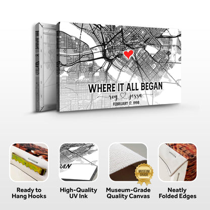 Couple Street Map Sign by Tailored Canvases