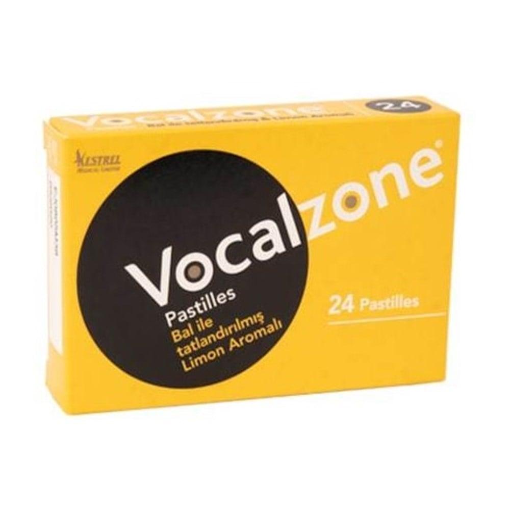 Vocalzone lemon flavored throat lozenges, 24 count