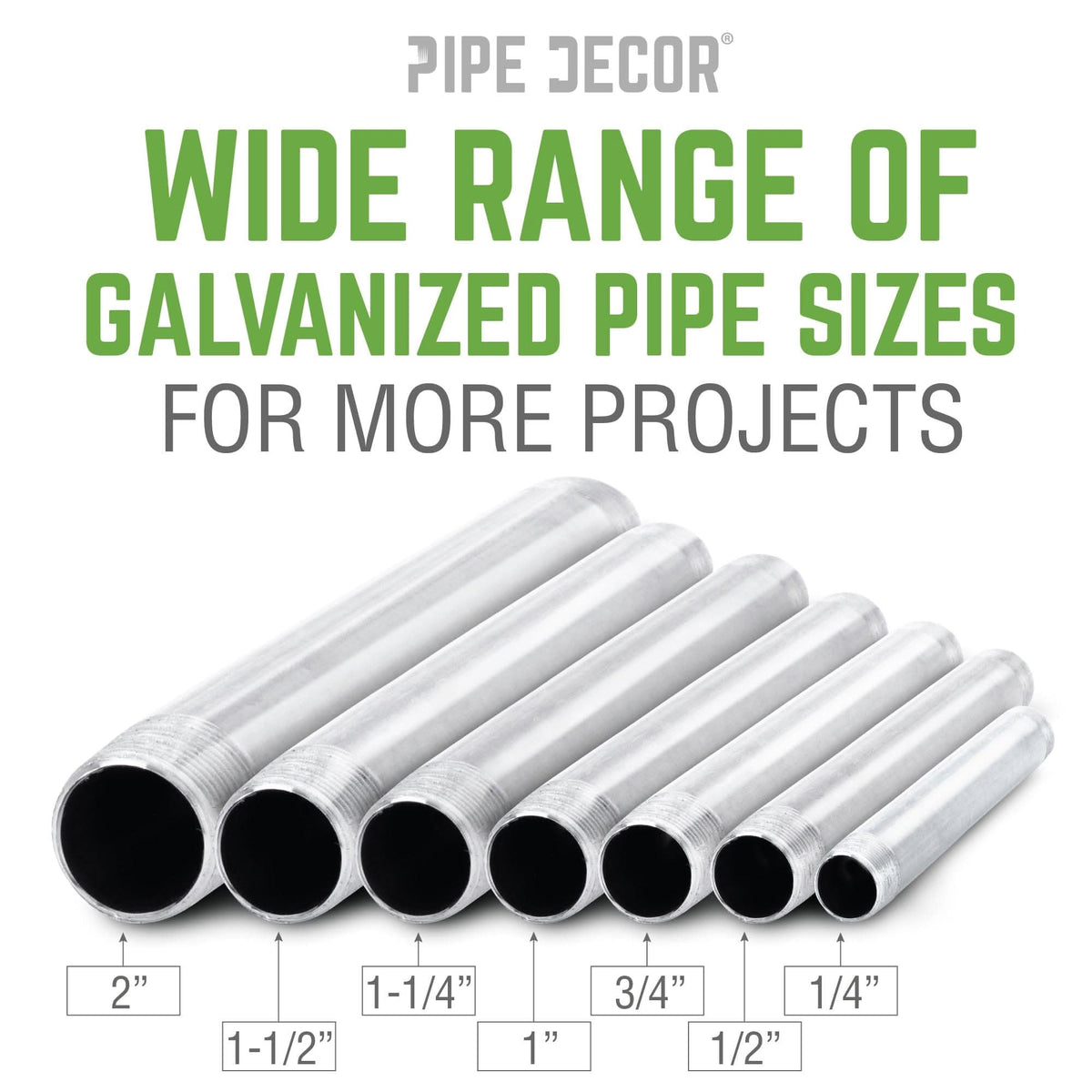 PIPE DECOR 1-1/2 in. x 6 in. galvanized steel pipe