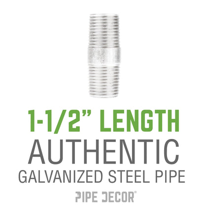 PIPE DECOR 1/2 in. x 1-1/2 in. galvanized steel pipe, view 2