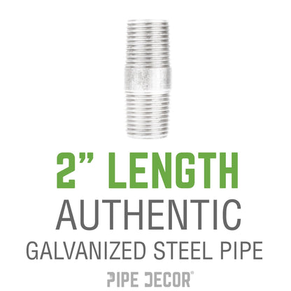 PIPE DECOR 1/2 in. x 2 in. galvanized steel pipe, view 2