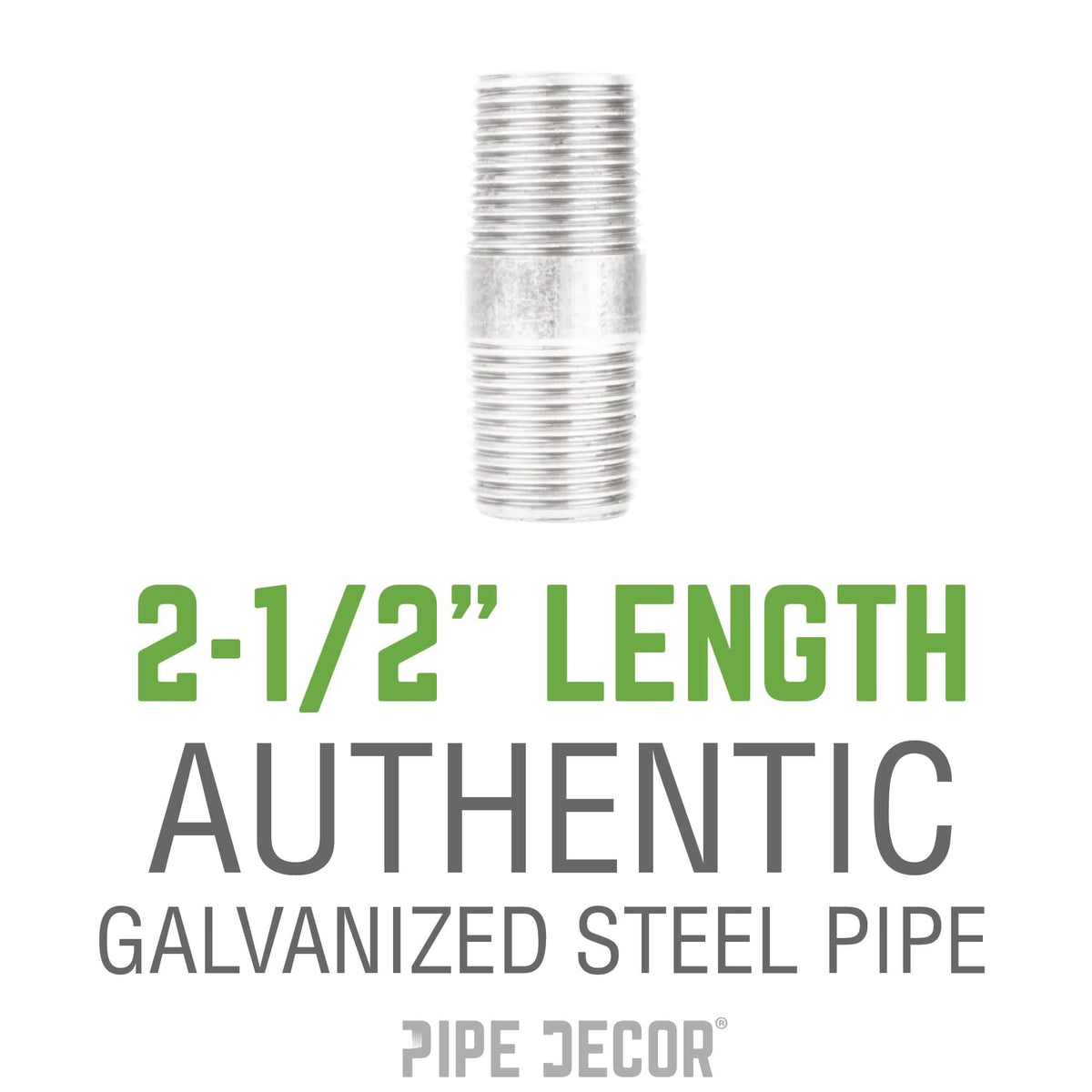 PIPE DECOR 1 in. x 2-1/2 in. galvanized steel pipe, view 2