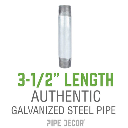 PIPE DECOR 1 in. x 3-1/2 in. galvanized steel pipe, view 2