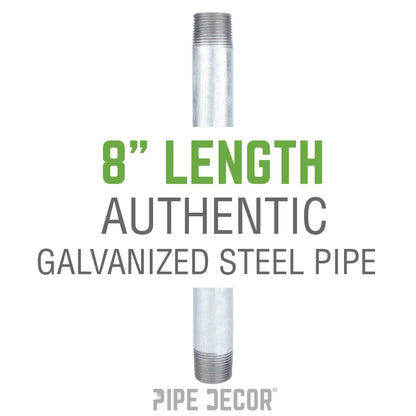 PIPE DECOR 1 in. x 8 in. galvanized steel pipe, view 2