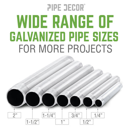 PIPE DECOR 1/2 in. x 18 in. galvanized steel pipe, view 4