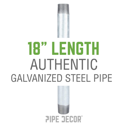 PIPE DECOR 3/4 in. x 18 in. galvanized steel pipe, view 2