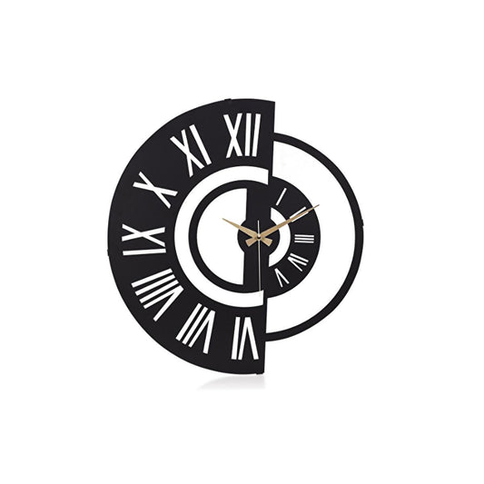 Muyika 41x41cm Metal Modern Silent Wall Clock - Large Indoor Decorative Timepiece for Home by Beauty Care Bag