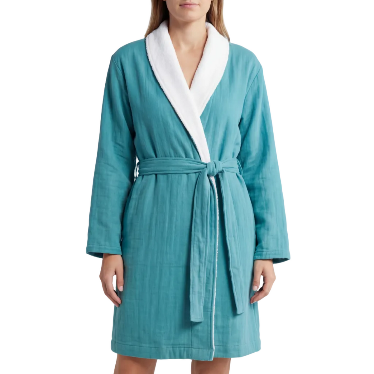 Soluna – Double-Side Muslin/Terry Shawl Robe by Pure Fiber
