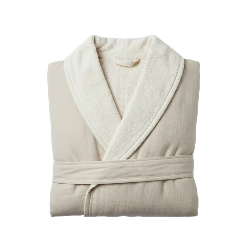 Soluna – Double-Side Muslin/Terry Shawl Robe by Pure Fiber