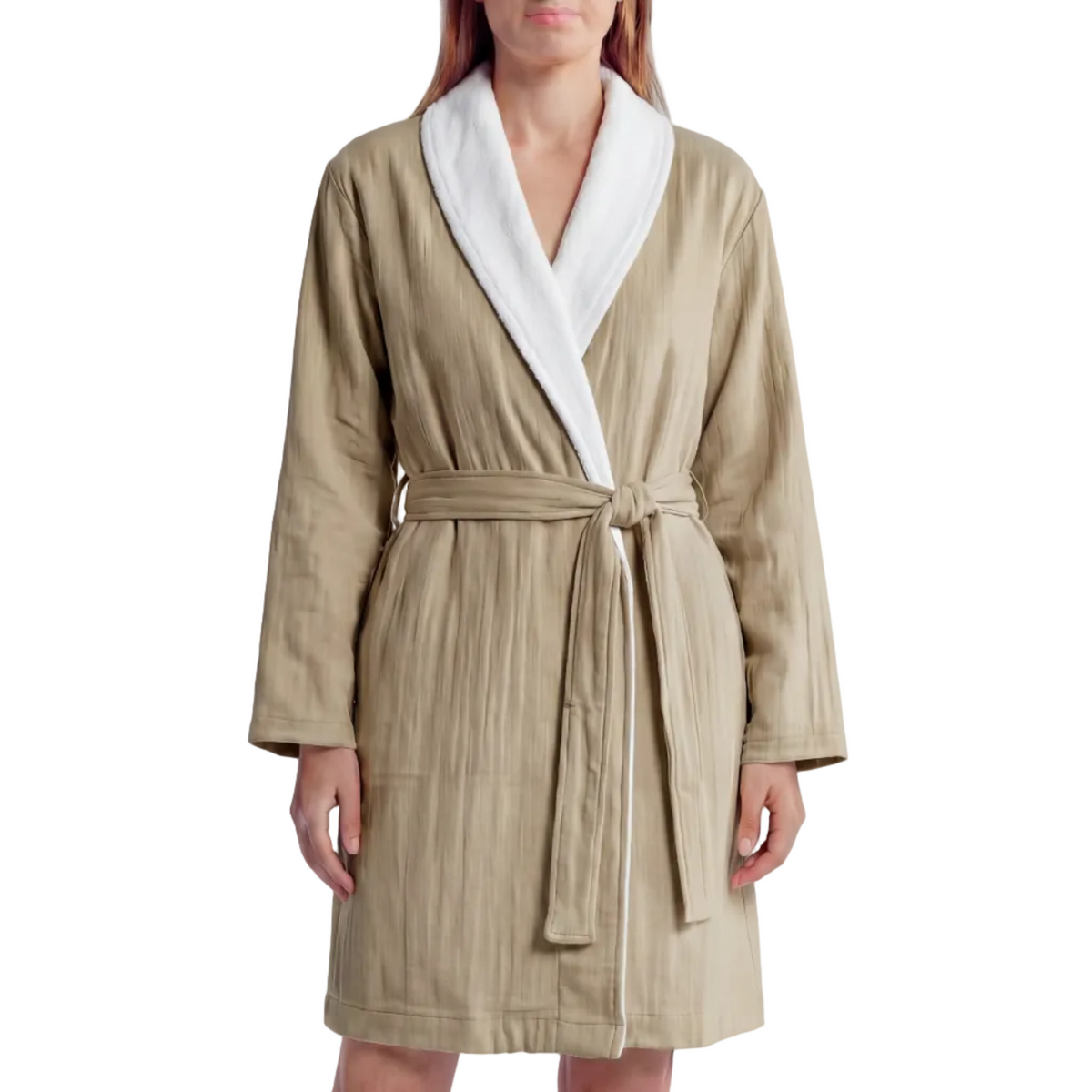 Soluna – Double-Side Muslin/Terry Shawl Robe by Pure Fiber