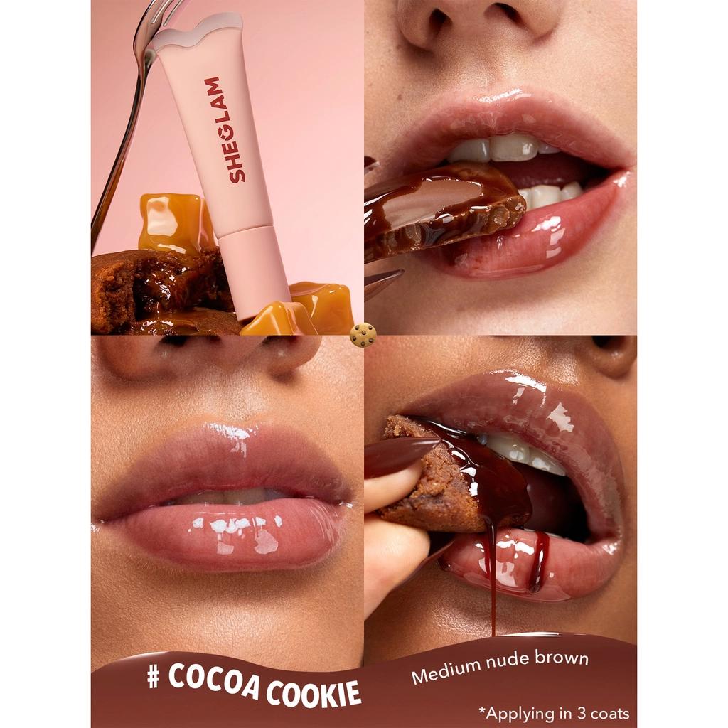 Sheglam Crystal Glaze Lip Gloss in Cocoa Cookie 514 by Beauty Care Bag