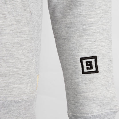 Heavy fleece hoodie, Grey and Black – view 4