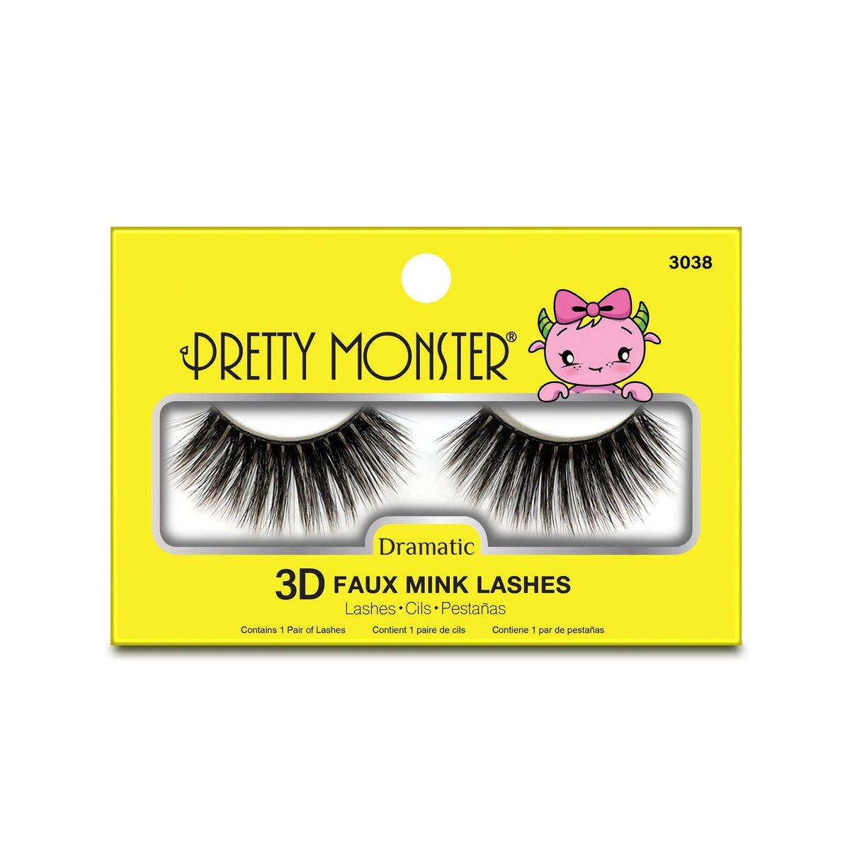 Pretty Monster Dramatic 3D Faux Mink Lashes - 3038 by Avera Group