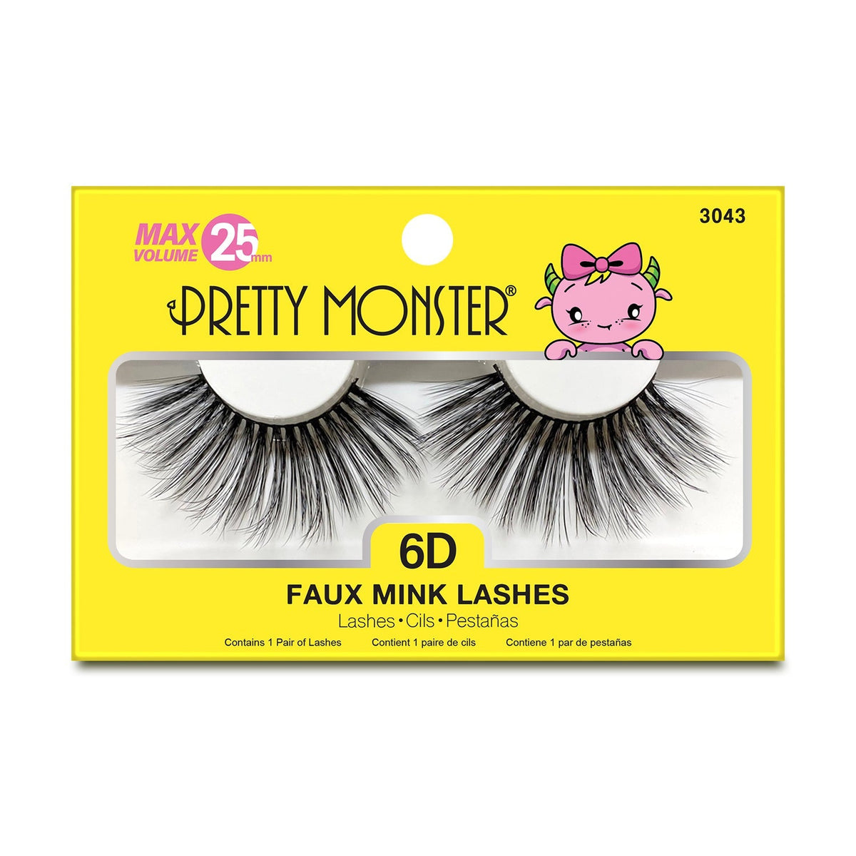 PRETTY MONSTER Max Volume 6D Faux Mink Lashes by Avera Group