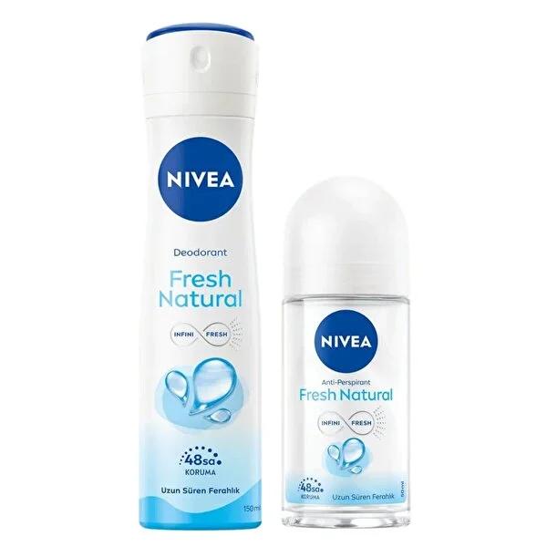 Nivea Fresh Natural Deodorant for Women - 48 Hour Protection, Roll-On Deodorant by Beauty Care Bag