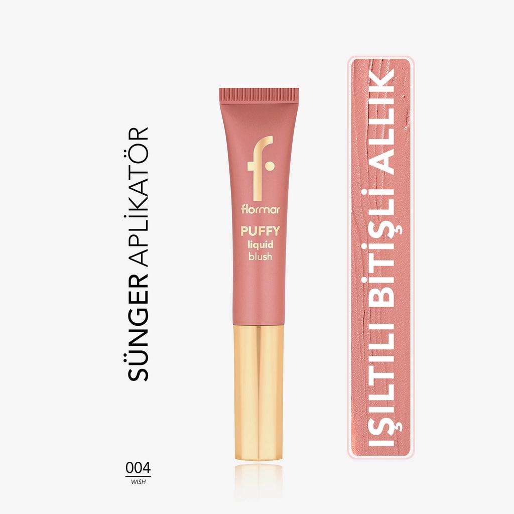 Flormar Puffy Liquid Blush 004 Wish for Radiant Glow by Beauty Care Bag
