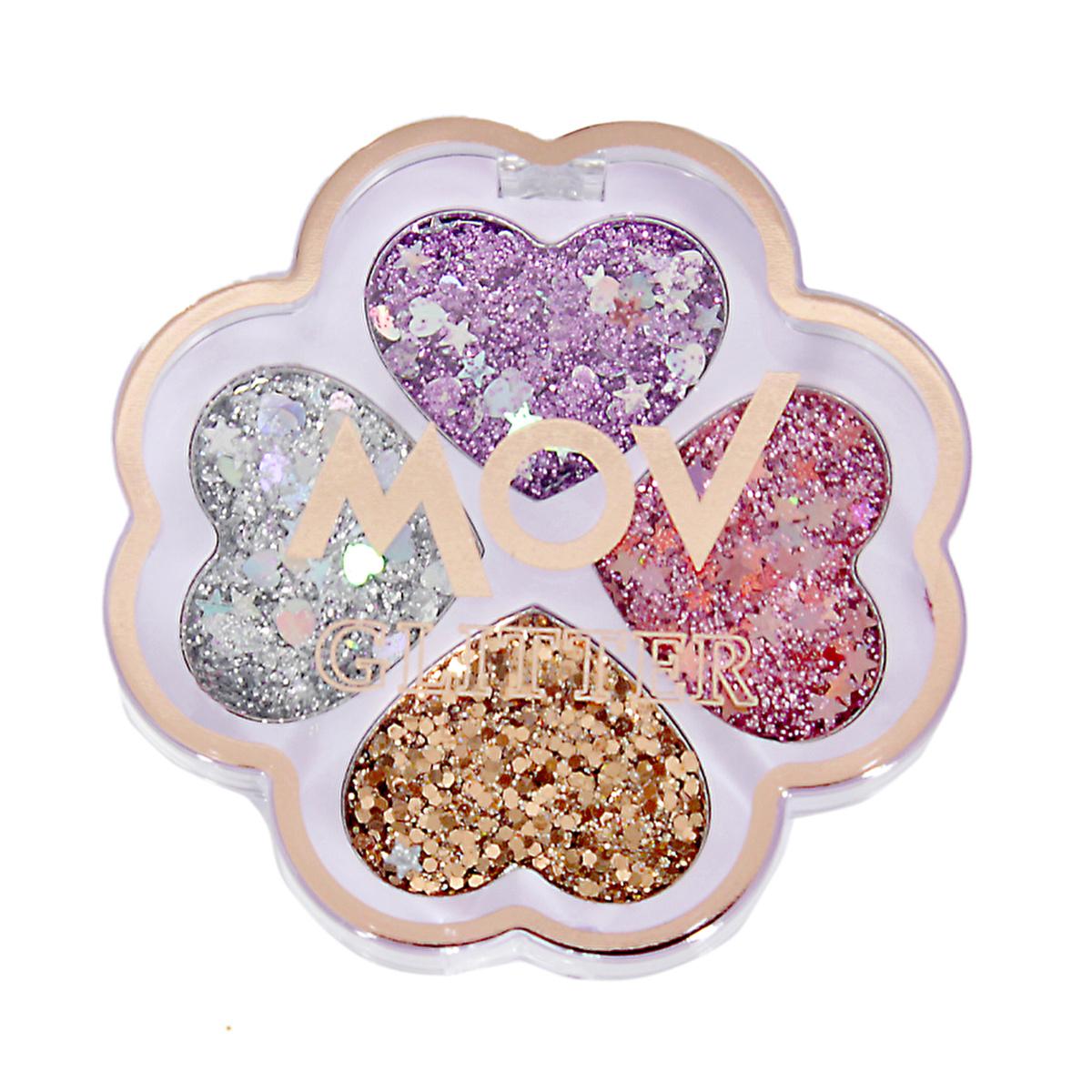 Mov Glitter Clover 4-shade pigmented eyeshadow palette