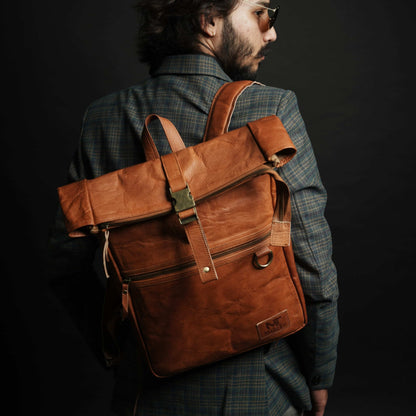 The Ortiz Rucksack by Classy Leather Bags