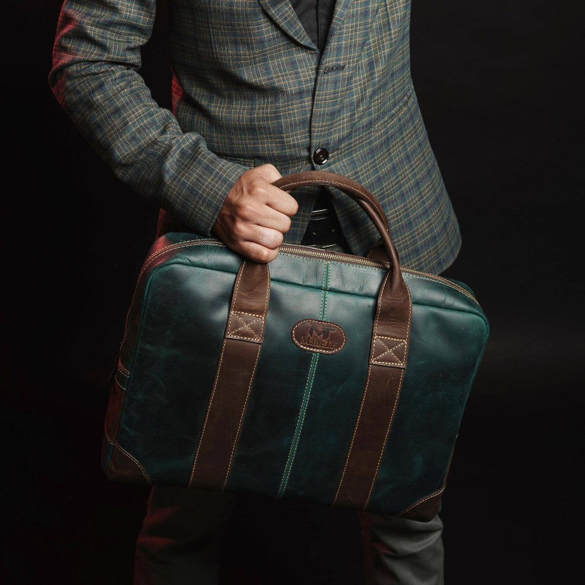 MaheTri Jefferson Briefcase by Classy Leather Bags
