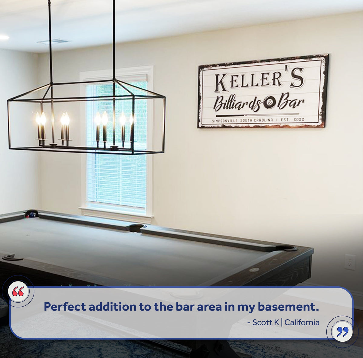 Billiards And Bar Sign by Tailored Canvases