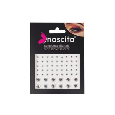 Nascita Face Jewels - 14 Pieces, Self-Adhesive Temporary Facial Decorations for Beauty and Makeup Accessories by Beauty Care Bag
