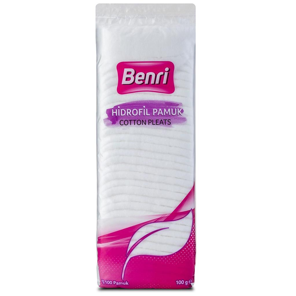 Benri Hydrophilic Cotton Wool for Gentle Cleansing 100g by Beauty Care Bag