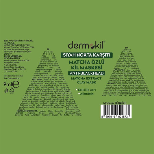 Dermokil Matcha Clay Mask Purifying Treatment 9 ml by Beauty Care Bag