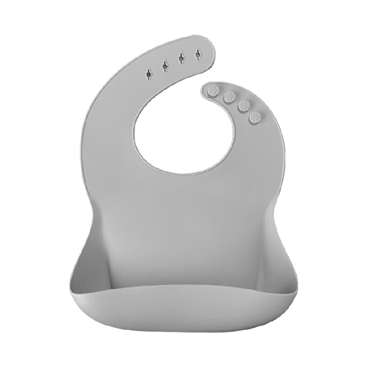OiOi Basics Baby Bib - Soft Silicone, Easy Clean, and Sterilizable for Sensitive Skin by Beauty Care Bag