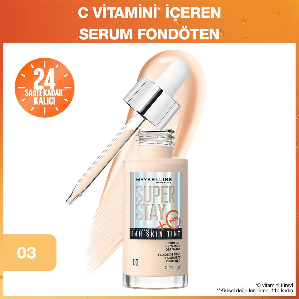 Maybelline New York Super Stay Skin Tint Foundation 03 30ml by Beauty Care Bag