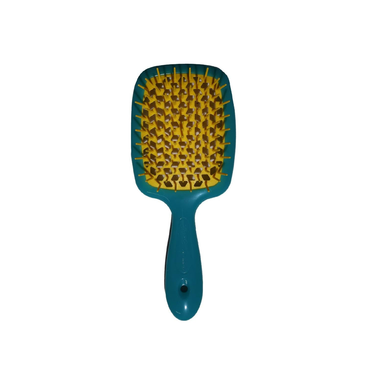 Janeke Superbrush Detangling Hair Brush Green & Yellow by Beauty Care Bag