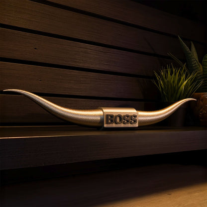ADG42 The Boss | Bronze Steer Horns | Home Office by Active Doodie Gear­®