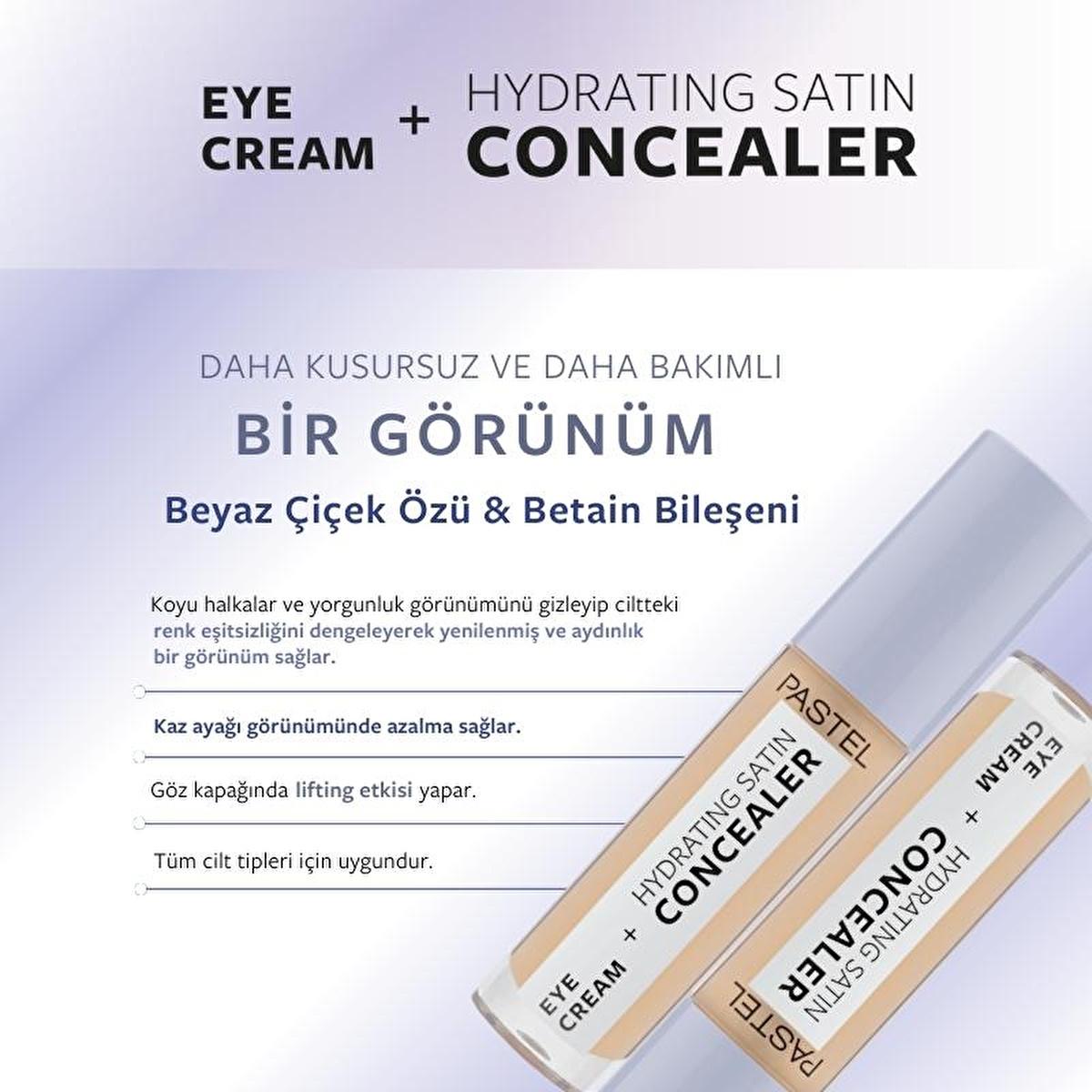 Pastel Makeup Eye Cream Concealer: 2-in-1 Hydrating Satin Concealer & Brightening Eye Cream for Dark Circles - Gšz Kremi Aydõnlatõcõsõ by Beauty Care Bag