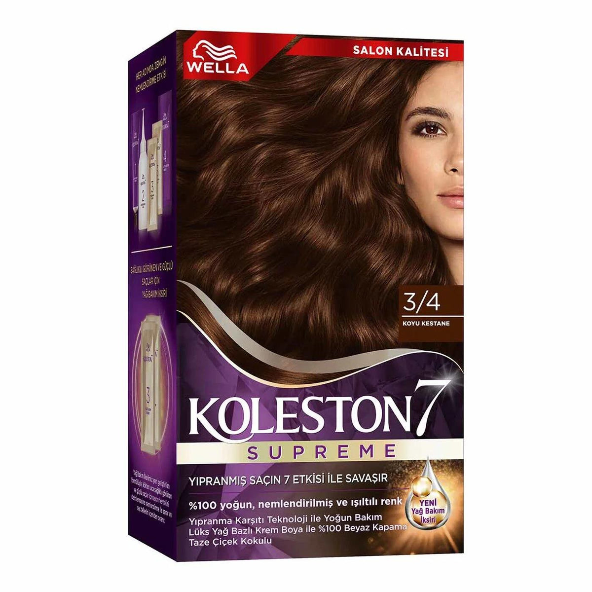 Koleston Supreme Hair Dye 34 Dark Chestnut by Beauty Care Bag