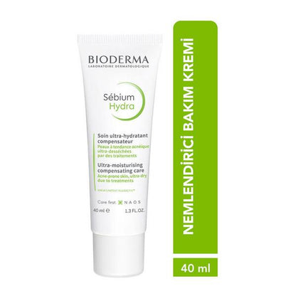 Bioderma Sebium Hydra: Intense Hydration Facial Moisturizer for Oily, Acne-Prone & Irritated Skin | Non-Comedogenic, Skin Barrier Repair by Beauty Care Bag