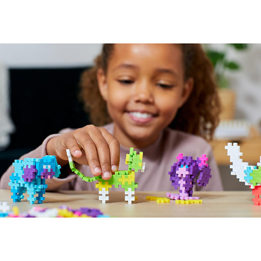 Plus Plus Construction Toy Set for Kids - 275 Piece Pet Theme Educational Building Blocks by Beauty Care Bag
