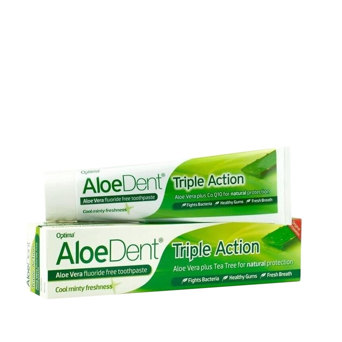 Optima AloeDent 3 fluoride-free aloe vera toothpaste, 100ml