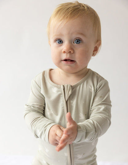 Peace Bamboo Convertible Footed Onesie by Elevated Faith