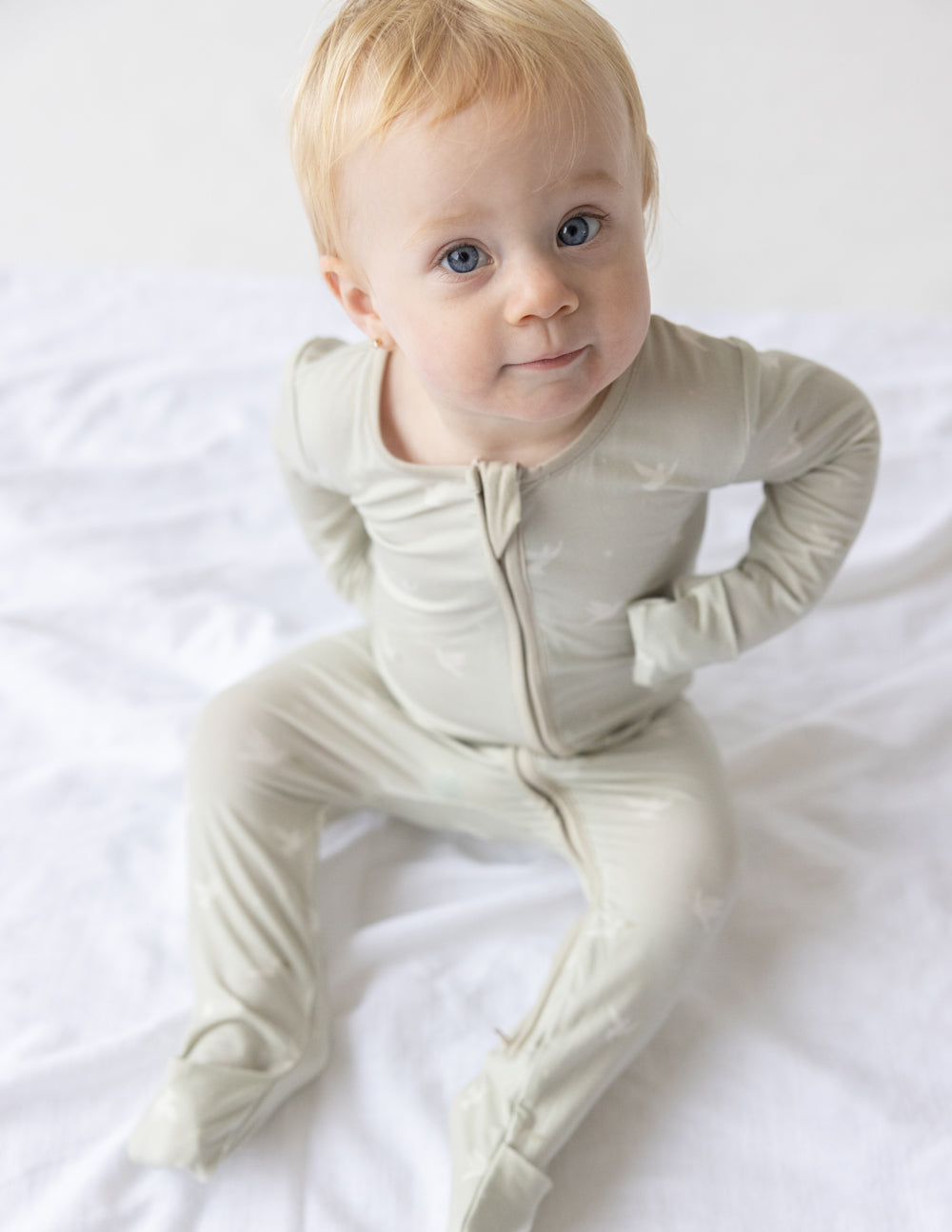 Peace Bamboo Convertible Footed Onesie by Elevated Faith