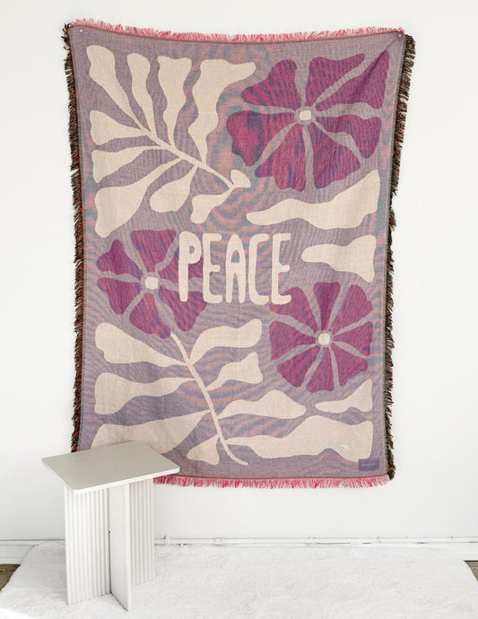 Peace Throw Blanket by Elevated Faith