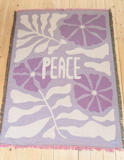 Peace Throw Blanket by Elevated Faith