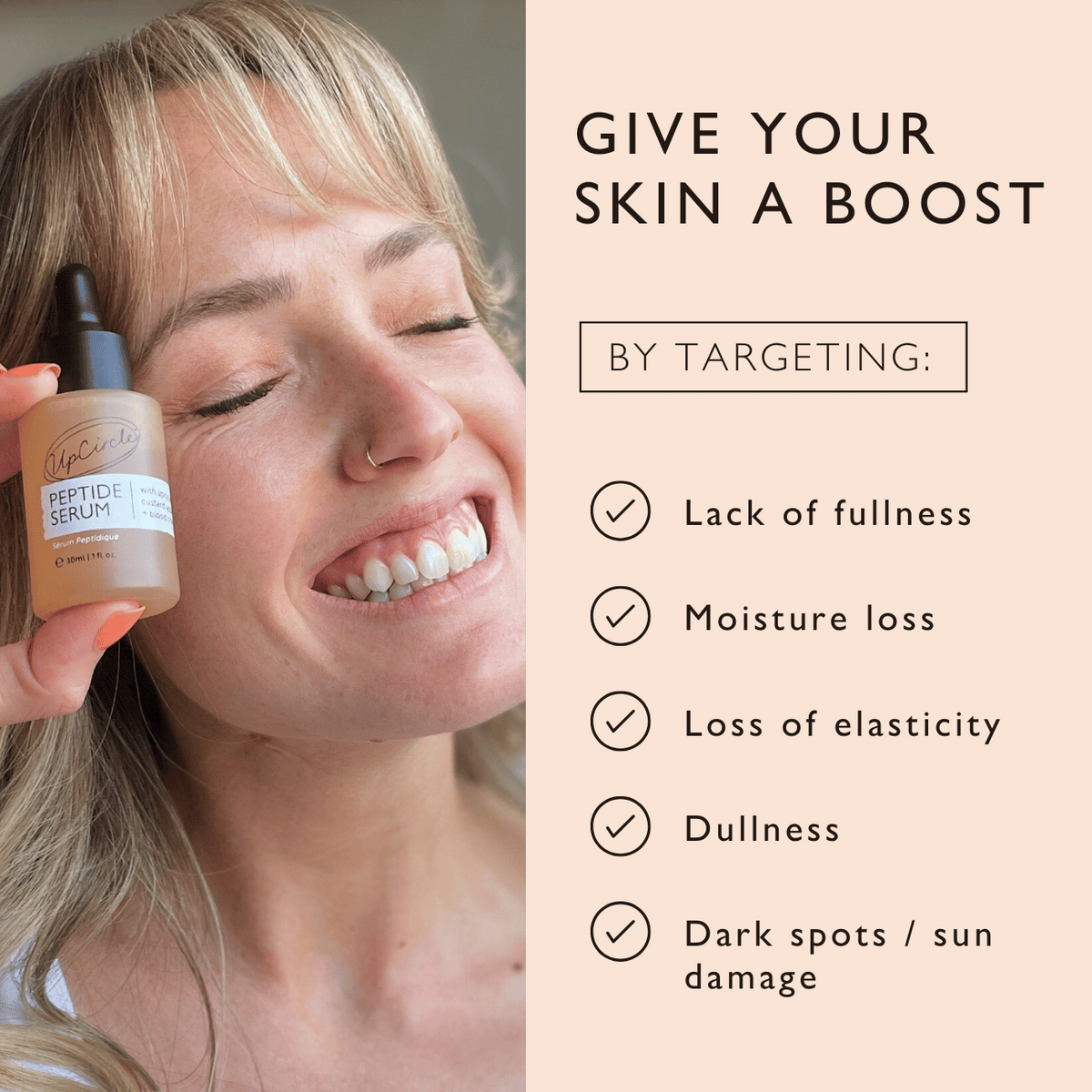 Peptide Serum with Custard Apple + Blood Orange by UpCircle