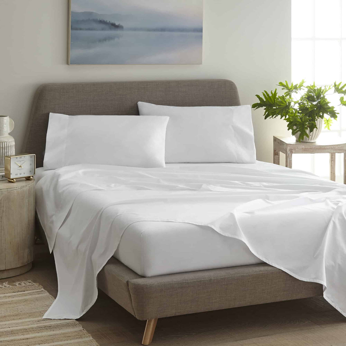 270 TC organic cotton percale sheet set by Whisper Organics, view 3