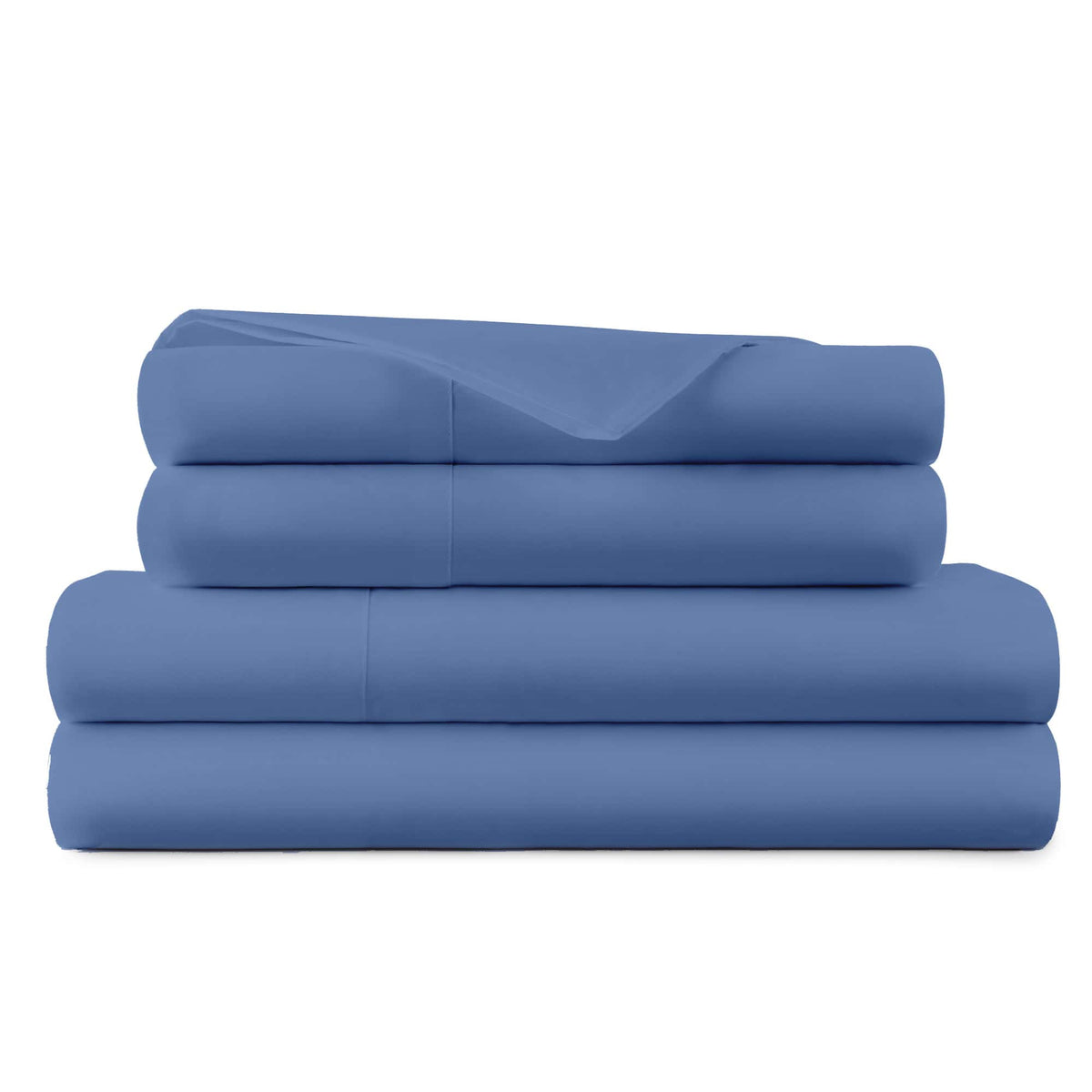 Soft blue 270 TC organic cotton percale sheet set by Whisper Organics