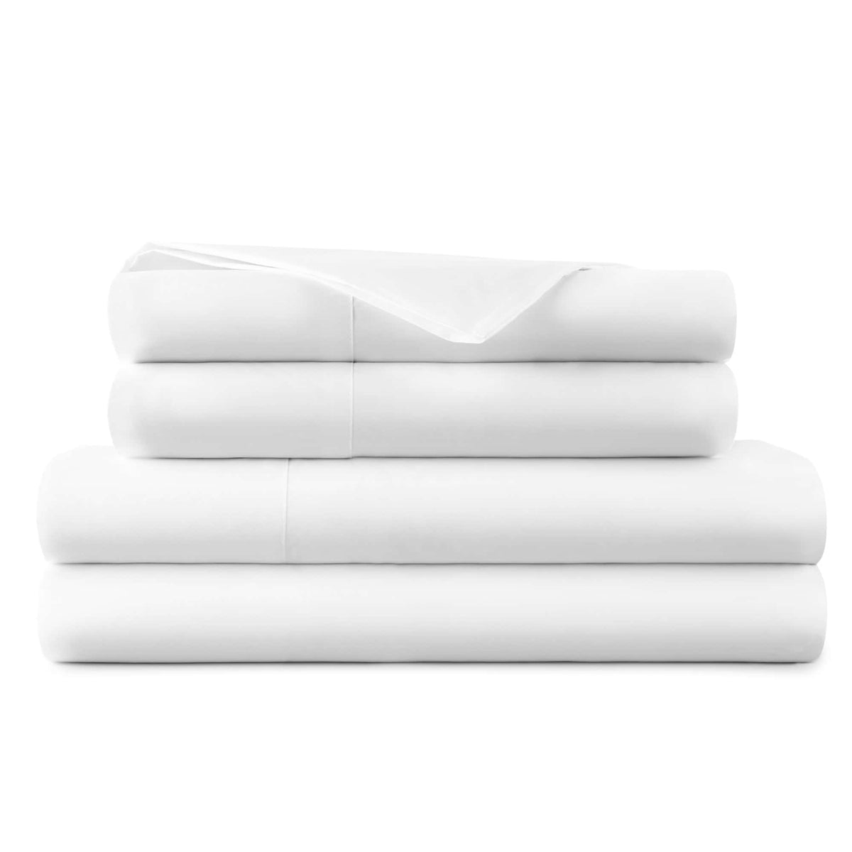 White 270 TC organic cotton percale sheet set by Whisper Organics
