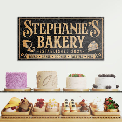 Personalized Bakery Sign by Tailored Canvases