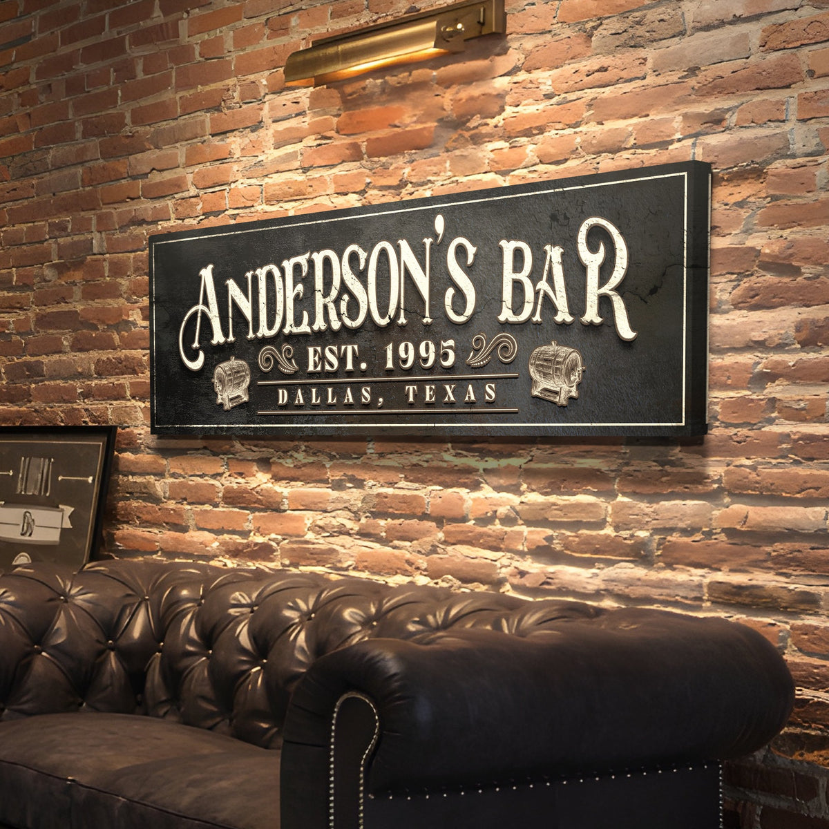 Personalized Bar Sign II by Tailored Canvases