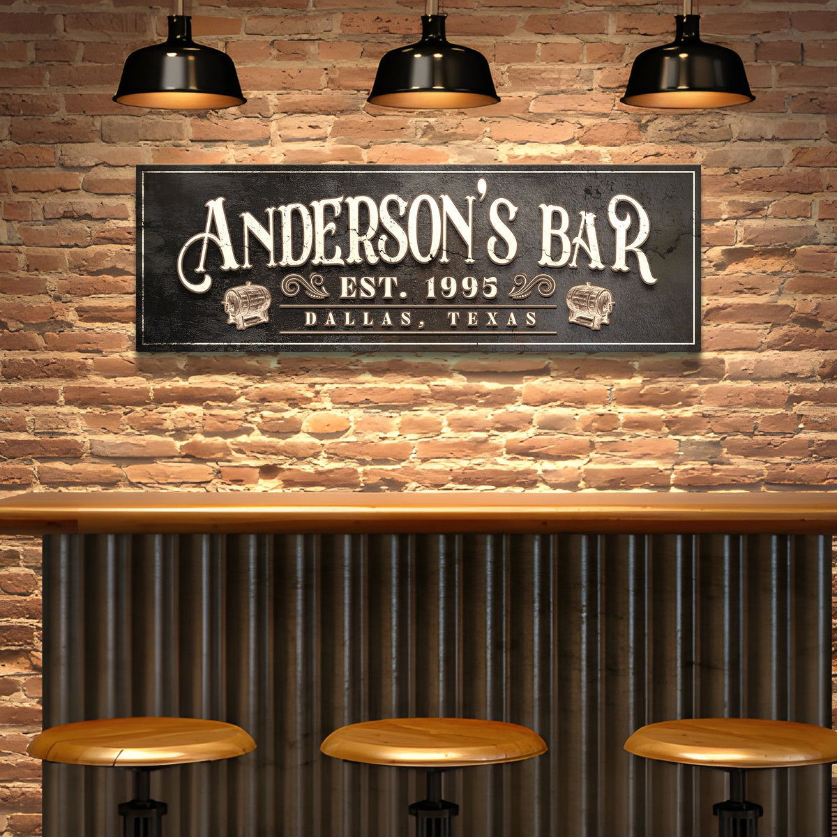 Personalized Bar Sign II by Tailored Canvases