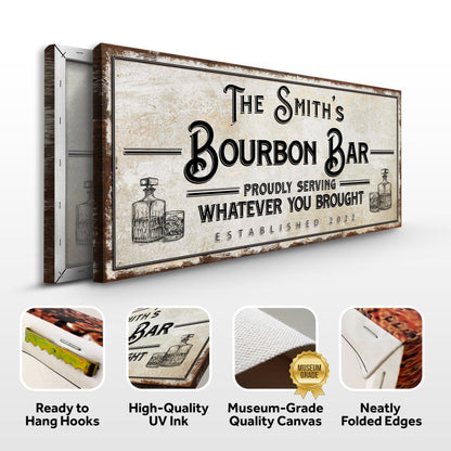Personalized Bourbon Bar Sign by Tailored Canvases
