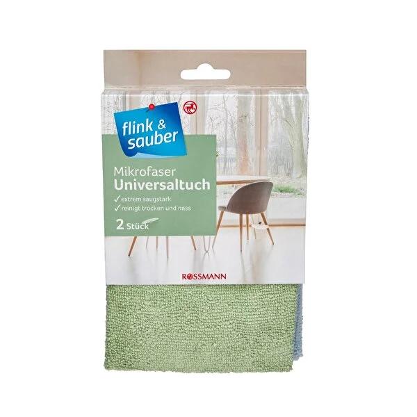 Flink & Sauber Microfiber Cleaning Cloth - Effective, Chemical-Free, Multi-Surface Cleaning Solution for Home & Office - Pack of 2 by Beauty Care Bag